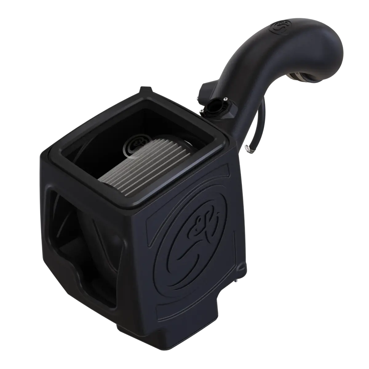 S&B Filters Cold Air Intake For 09-13 Chevrolet Silverado/ Sierra 2500 3500 6.0L Dry Extendable White 75-5061-1D 1