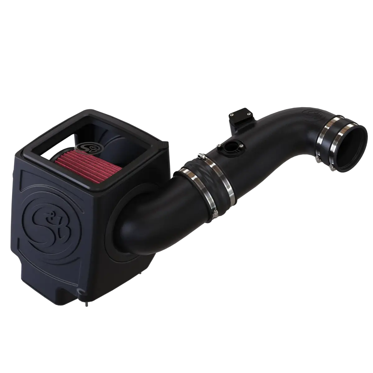 S&B Filters Cold Air Intake For 11-16 Chevrolet Silverado Gmc Sierra V8-6.6L Lml Duramax Cotton Cleanable Red 75-5075-1 1