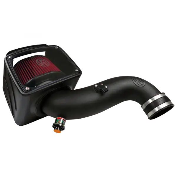 S&B Filters Cold Air Intake For 07-10 Chevrolet Silverado Gmc Sierra V8-6.6L Lmm Duramax Cotton Cleanable Red 75-5091 1