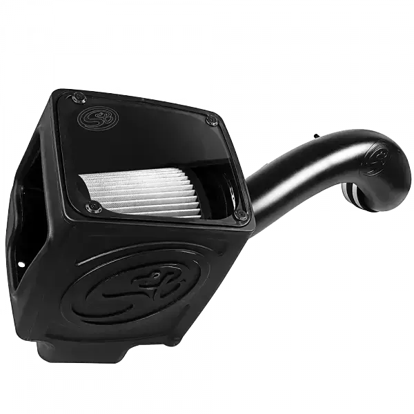 S&B Filters Cold Air Intake For 16-19 Silverado/Sierra 2500, 3500 6.0L Dry Extendable White 75-5110D 1