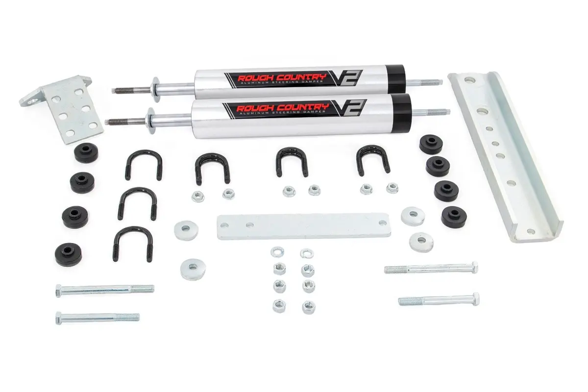 V2 Steering Stabilizer | Dual | Ford Bronco/F-150/F-250 | 1980-1996 | Rough Country | 8733870 1