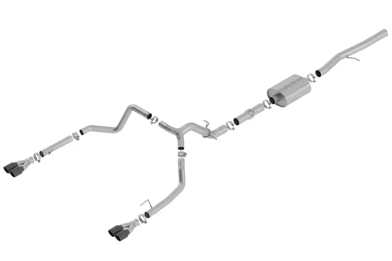 Borla 19 Chevrolet Silverado/Gmc Sierra 1500 6.2L Ss Atak Catback Exhaust - Black Chrome Tips 1