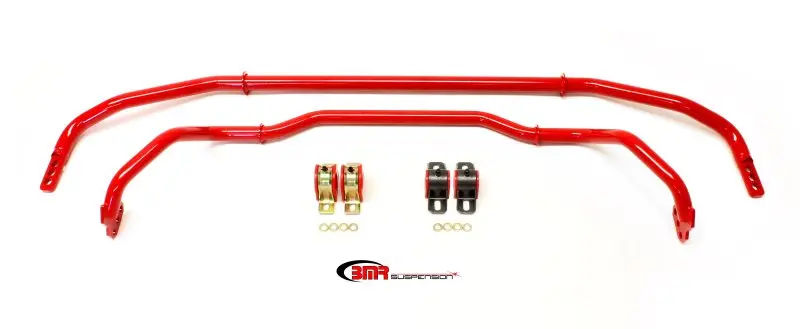 Bmr 13-15 5Th Gen Camaro Front & Rear Sway Bar Kit W/ Bushings - Red 1