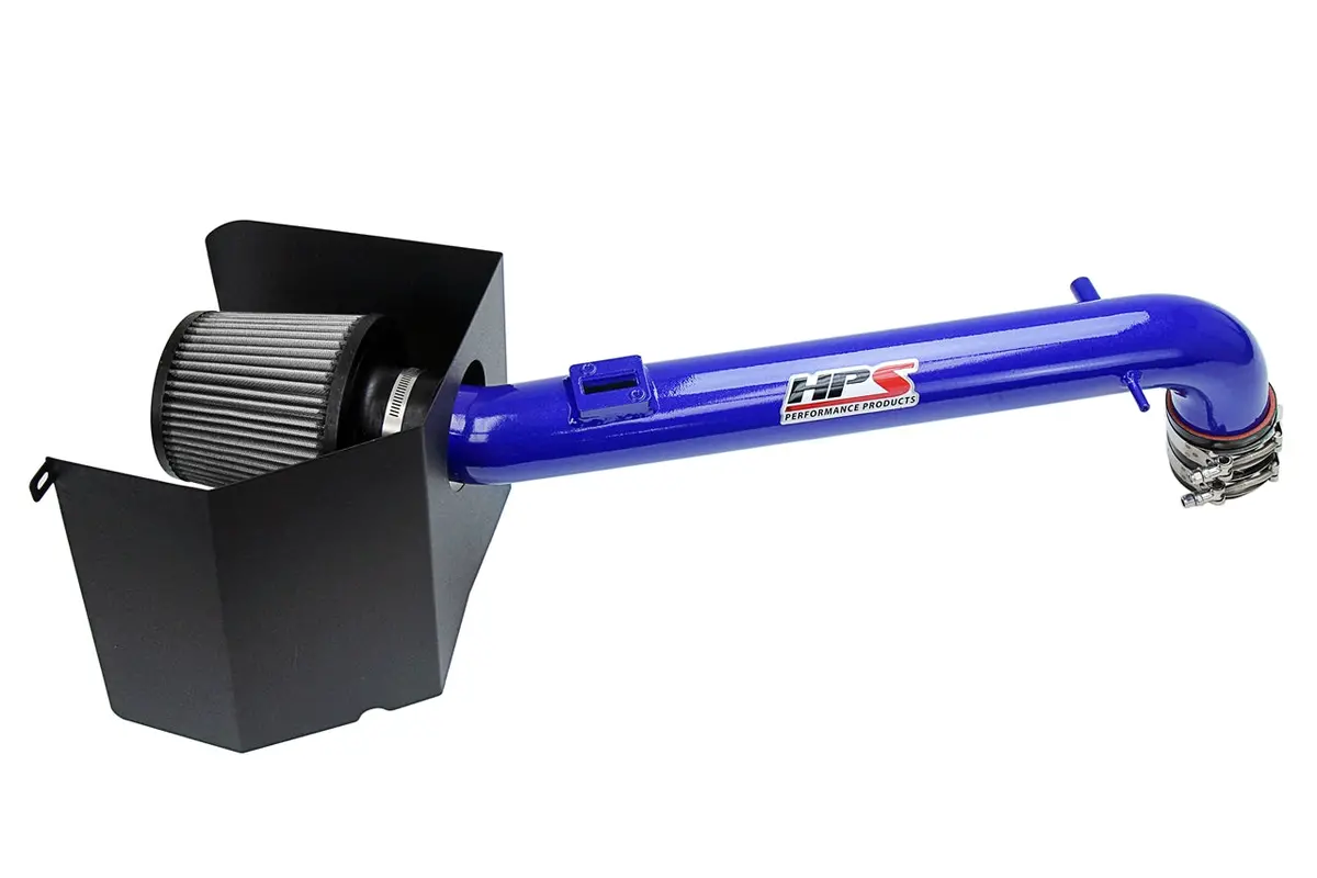 Hps Blue Shortram Air Intake + Heat Shield For 2005-2022 Toyota Tacoma 2.7L 1