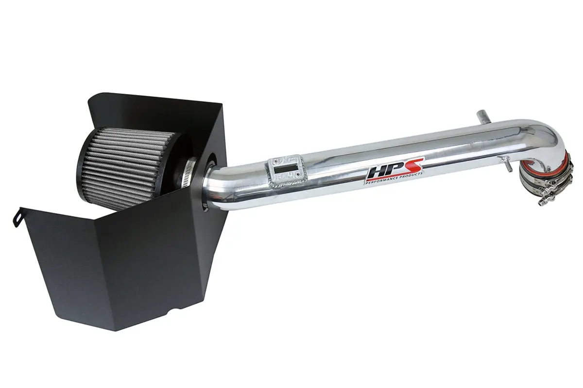 Hps Polish Shortram Air Intake + Heat Shield For 2005-2022 Toyota Tacoma 2.7L 1