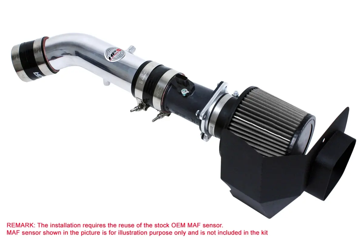 Hps Polish Shortram Air Intake + Heat Shield For 2003-2006 Nissan 350Z 3.5L V6 1