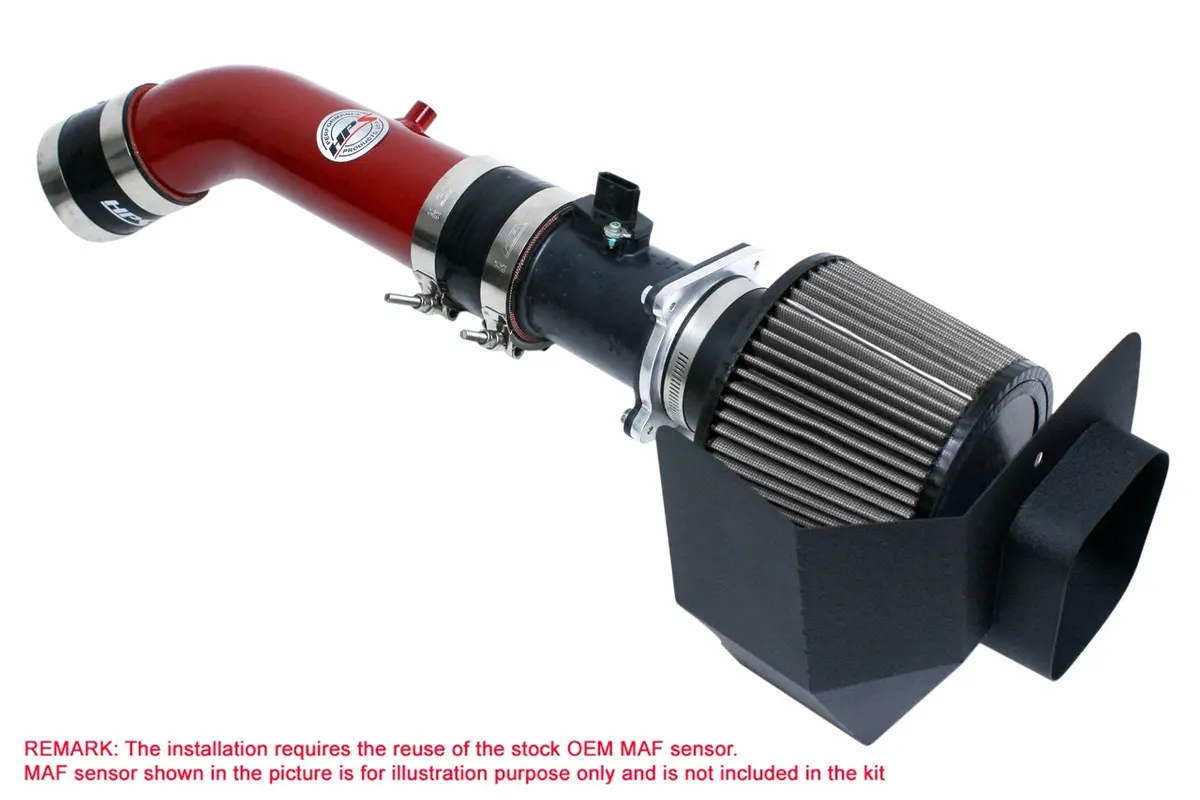 Hps Red Shortram Air Intake + Heat Shield For 2003-2006 Nissan 350Z 3.5L V6 1