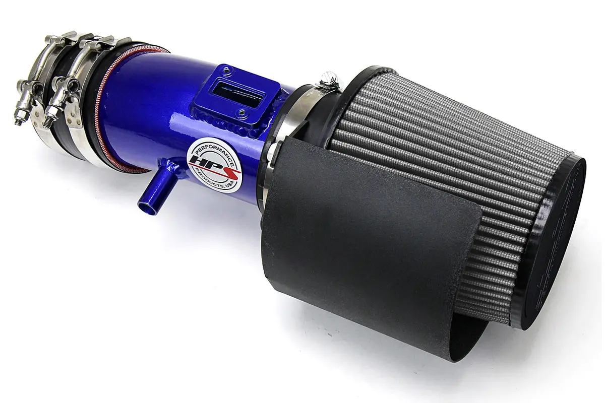 Hps Blue Shortram Air Intake + Heat Shield For 2009-2014 Nissan Maxima V6 3.5L 1
