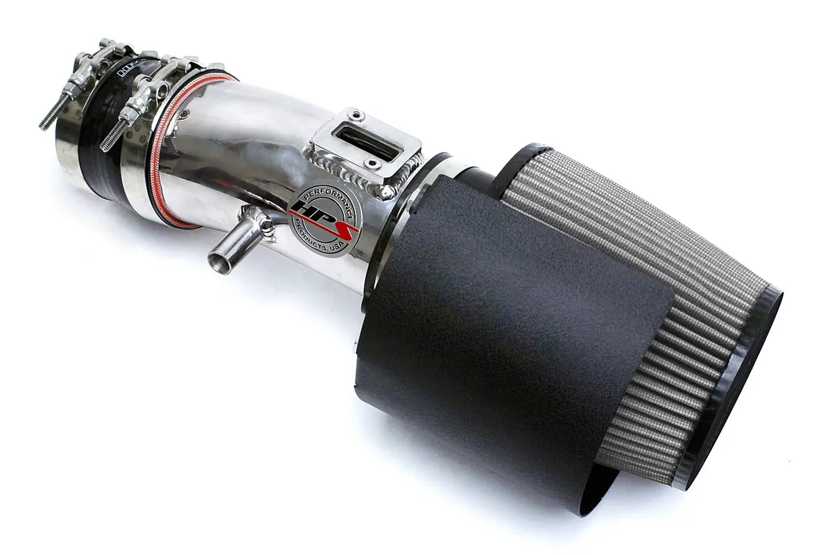 Hps Polish Shortram Air Intake + Heat Shield For 2009-2014 Nissan Maxima V6 3.5L 1