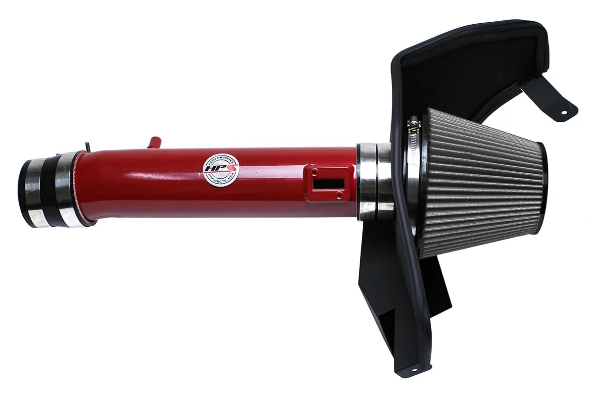 Hps Red Shortram Air Intake + Heat Shield For 2011-2014 Ford Mustang 3.7L V6 1