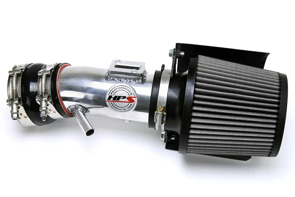 Hps Polish Shortram Air Intake + Heat Shield For 2007-2012 Nissan Altima V6 3.5L 1