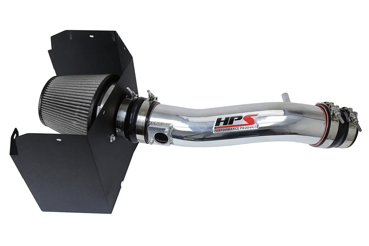 Hps Polish Shortram Air Intake + Heat Shield For 2016-2022 Toyota Tacoma 3.5L V6 1