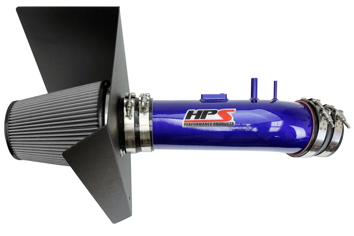 Hps Blue Shortram Air Intake + Heat Shield For 2012-2019 Toyota Tundra 5.7L V8 1