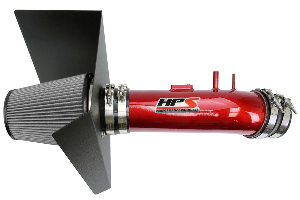 Hps Red Shortram Air Intake + Heat Shield For 2012-2019 Toyota Tundra 5.7L V8 1