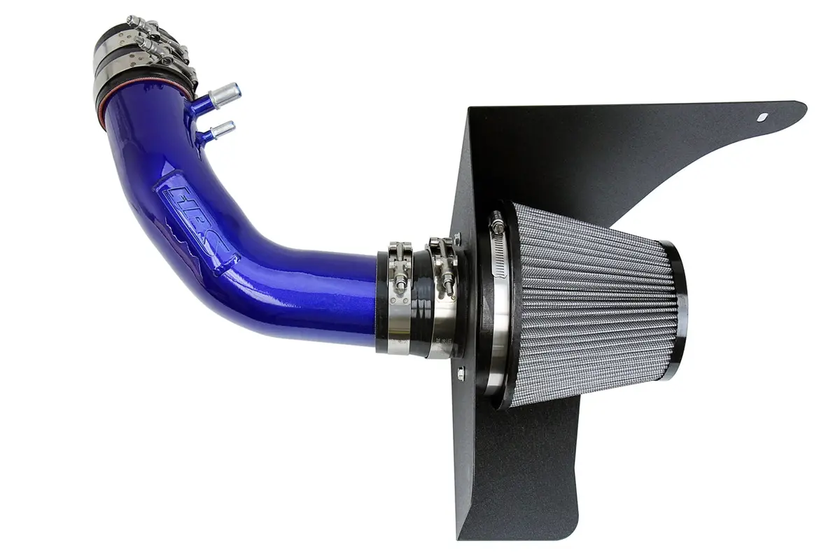 Hps Blue Shortram Air Intake + Heat Shield For 2015-2017 Ford Mustang 3.7L V6 1