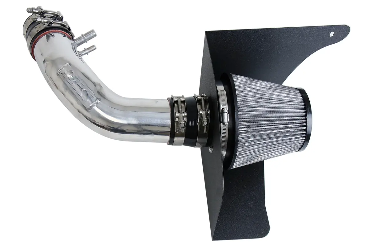 Hps Polish Shortram Air Intake + Heat Shield For 2015-2017 Ford Mustang 3.7L V6 1
