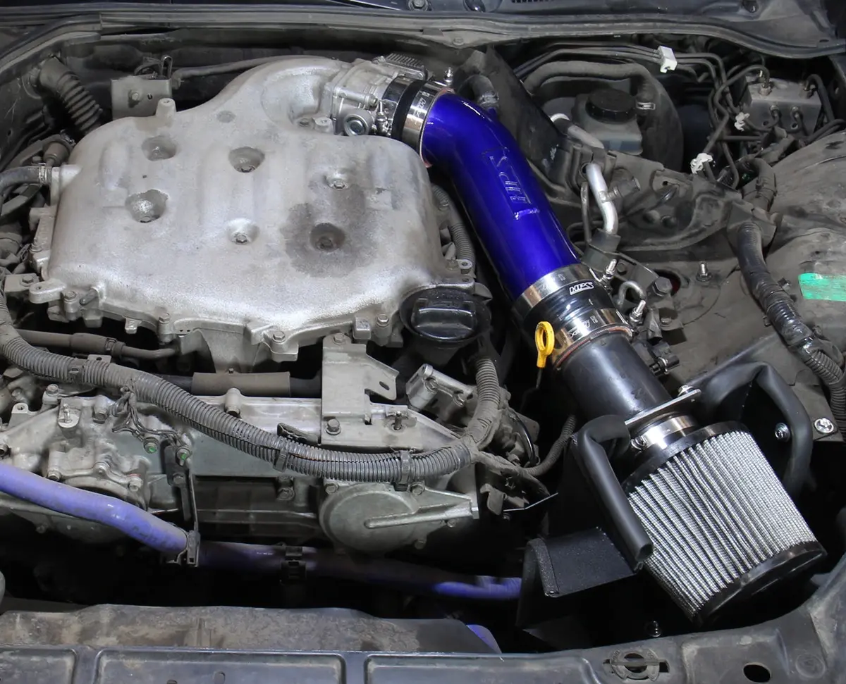 Hps Polish Shortram Air Intake + Heat Shield For 2003-2007 Infiniti G35 Coupe 3.5L V6 2