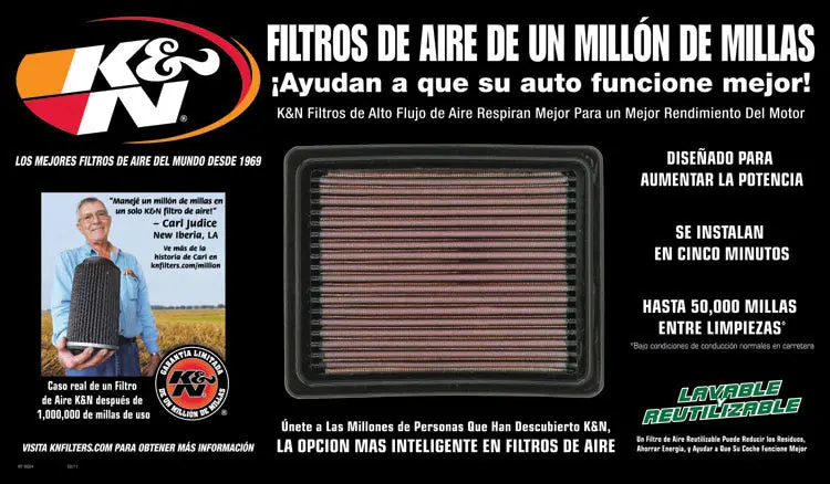 K&N Pop; Air Filter Display; Spanish (87-5024) 1