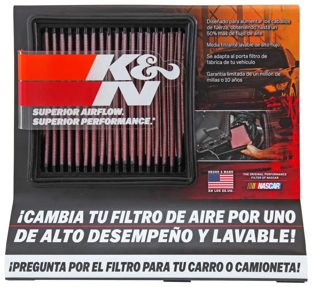 K&N Display; Small Air Filter (87-5038S) 1