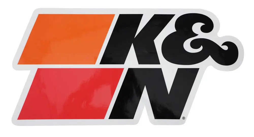 K&N Decal; Die Cut, 21-3/4" X 11-1/32" K&N Logo Black (89-11698) 1