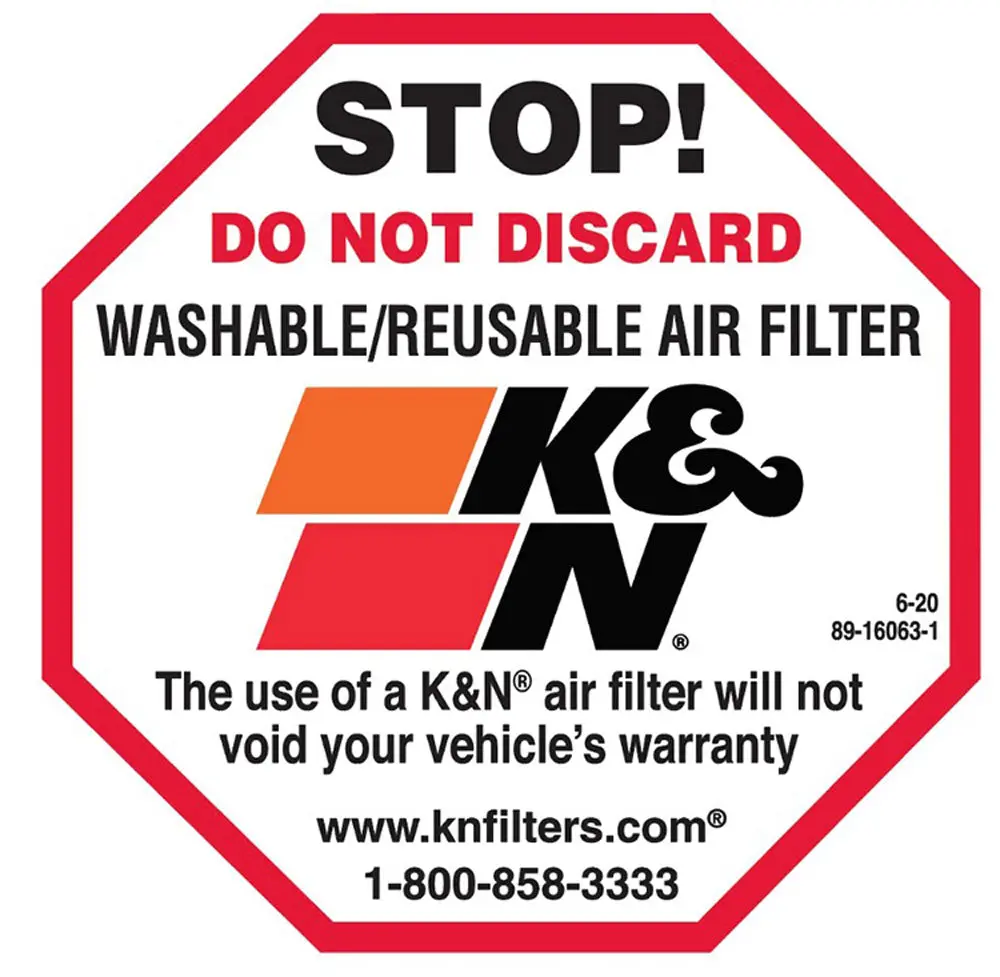 K&N Decal/Sticker Do Not Discard (89-16063-1) 1