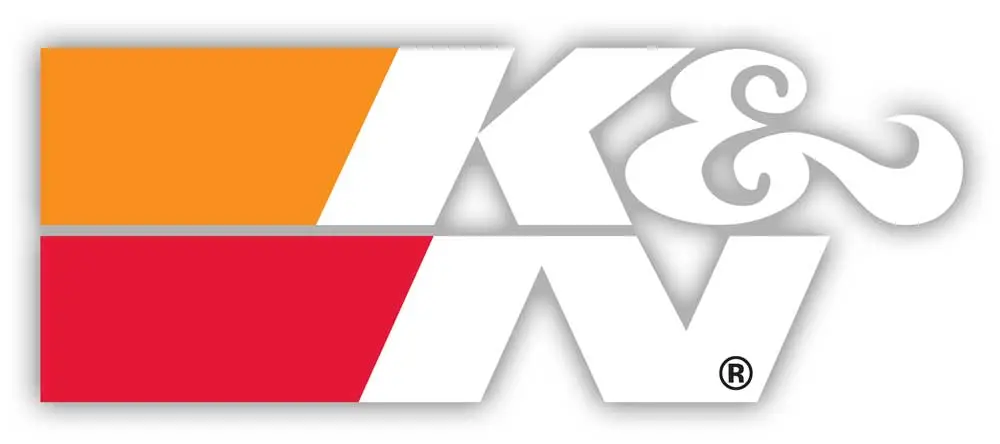 K&N Decal/Sticker White Large (89-16181) 1