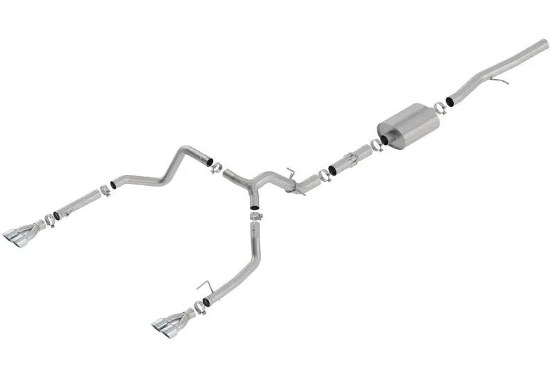 Borla 19 Chevrolet Silverado/Gmc Sierra 1500 6.2L Ss Atak Catback Exhaust - Square Chrome Tips 1