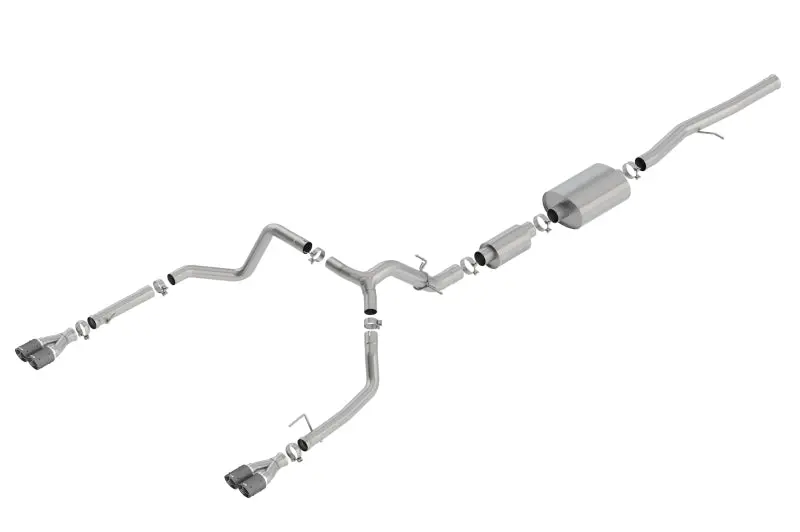 Borla 19 Chevrolet Silverado/Gmc Sierra 1500 6.2L Ss (S-Type) Catback Exhaust - Carbon Fiber Tips 1
