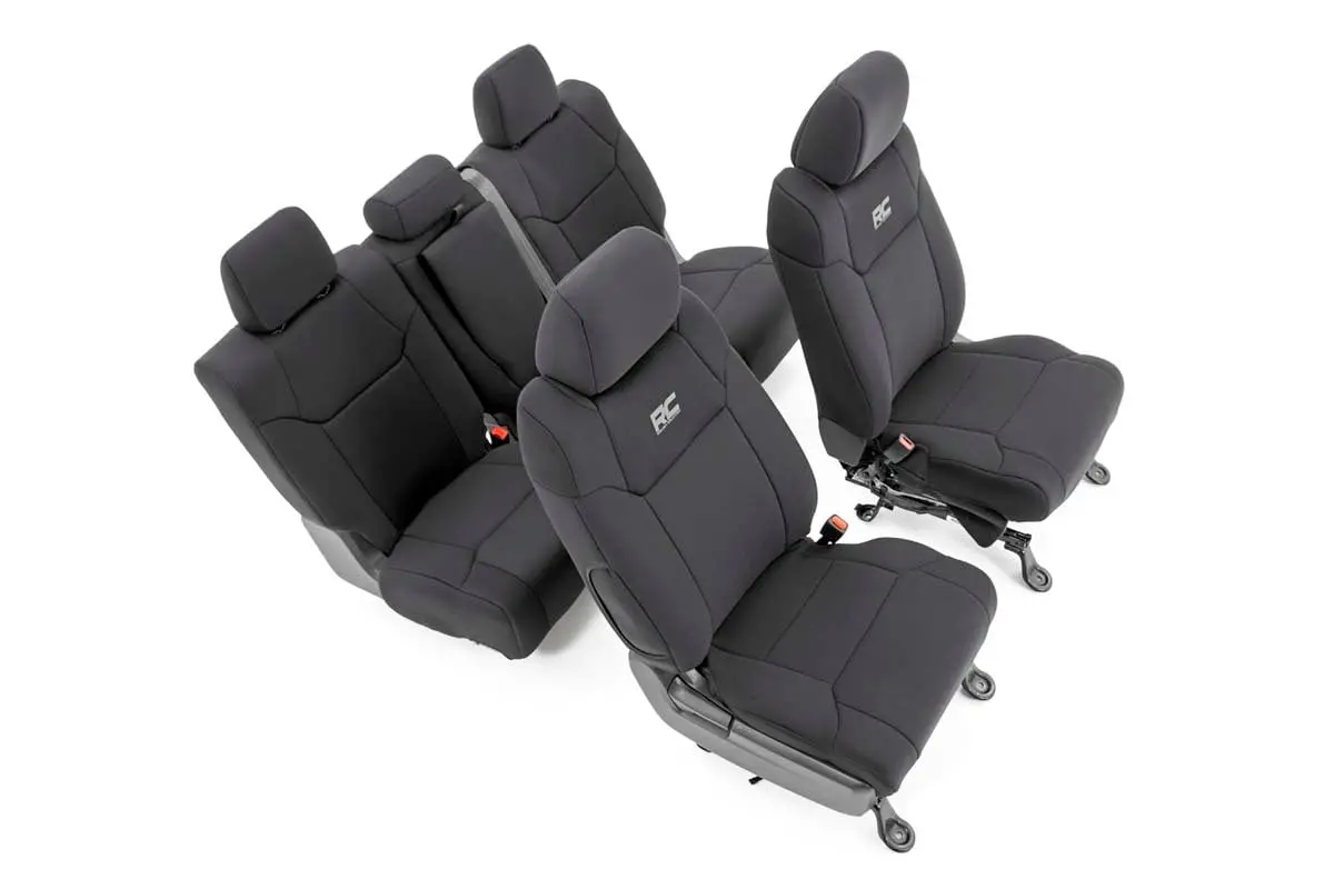 Seat Covers | Fr W/ Console Cover And Rear | Toyota Tundra | 2014-2021 | Rough Country | 91027A 1