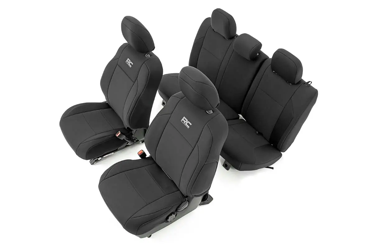 Seat Covers | Fr & Rr | Crew Cab | Toyota Tacoma 2Wd/4Wd | 2016-2022 | Rough Country | 91031 1