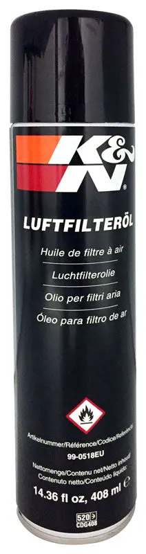 K&N Air Filter Oil 14.36 Fl Oz/408 Ml Aerosol Spray- Non-Us (99-0518Eu) 1