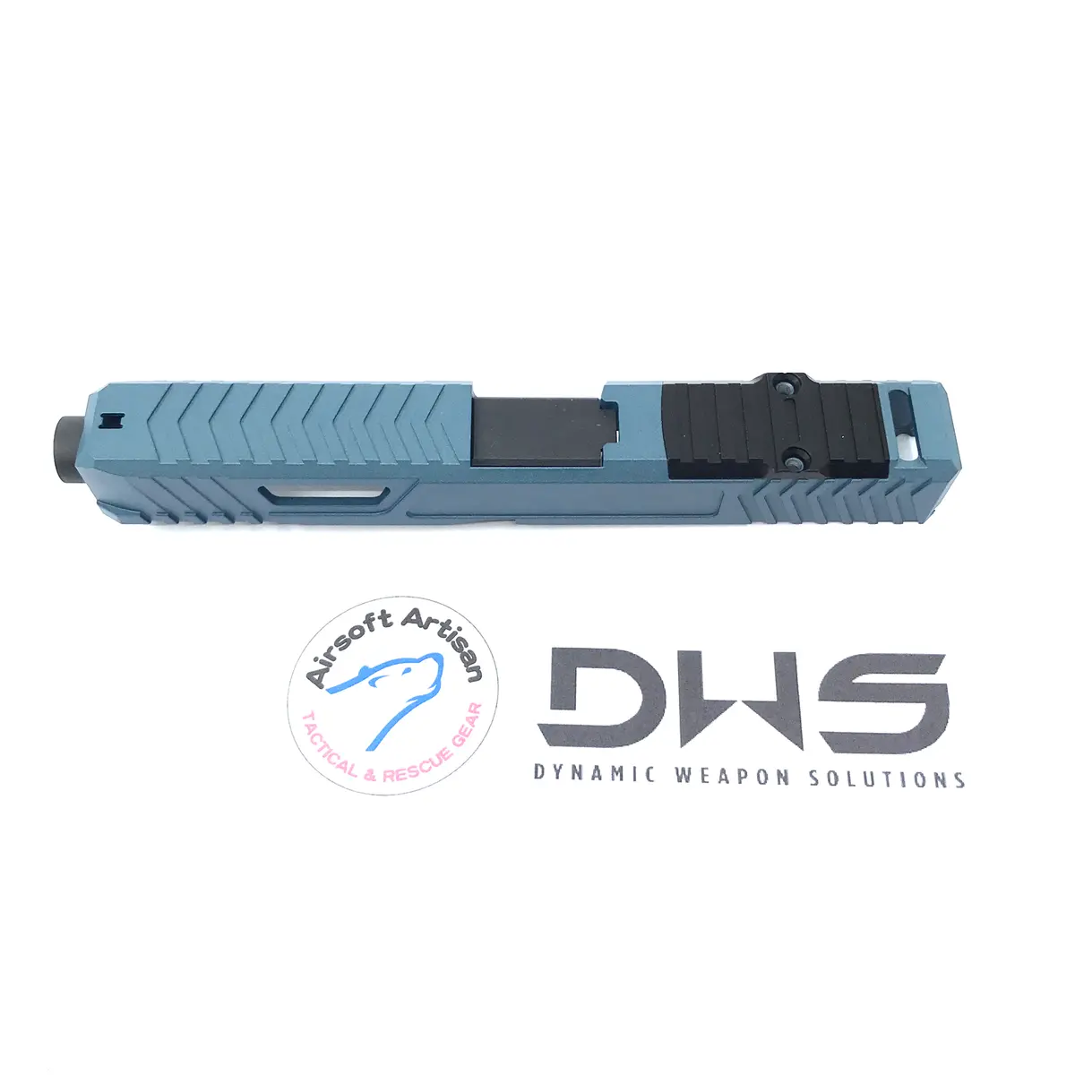 Airsoft Artisan Dws Slide Kit For Tokyo Marui Model 17 (H-185 Blue Titanium) 1