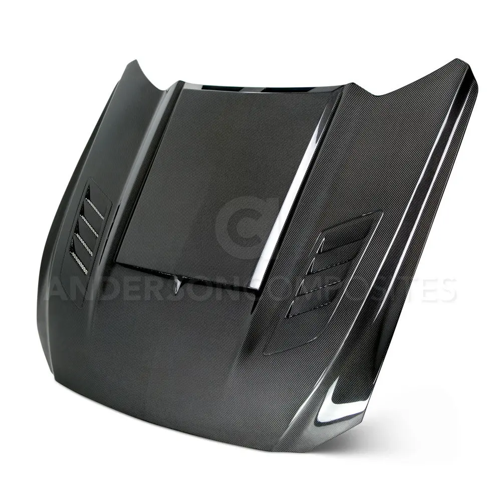 2015-2020 Ford Mustang  Double Sided Hood- Anderson Composites - Ac-Hd15fdmu-Ab-Ds 1