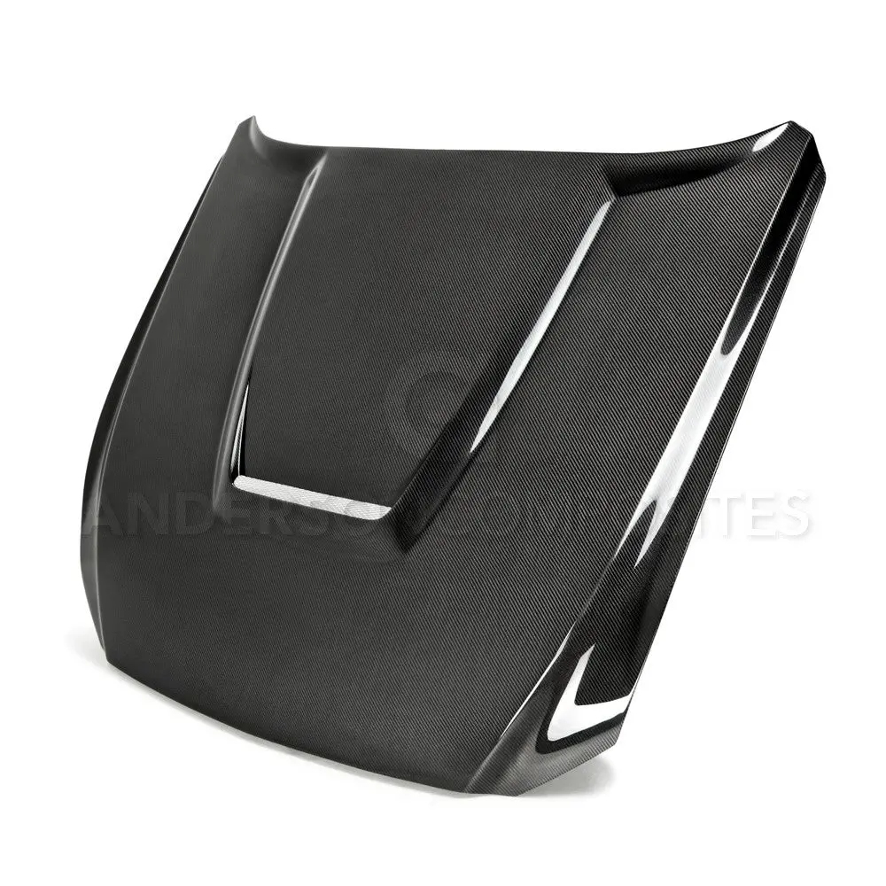2015-2017 Ford Mustang Type-Gr Gt350 Style Double Sided Hood - Anderson Composites - Ac-Hd15fdmu-Gr-Ds 1