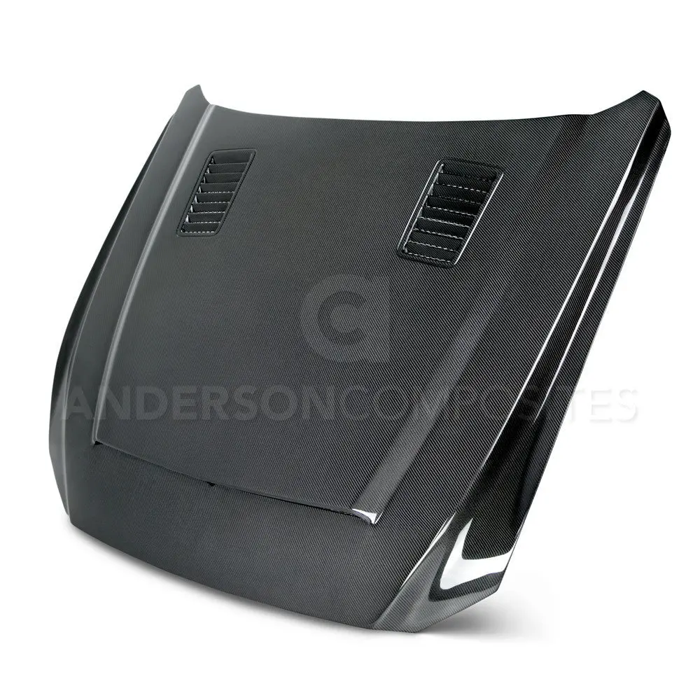 2015-2017 Ford Mustang Type-Sn Double Sided Hood - Anderson Composites - Ac-Hd15fdmu-Sn-Ds 1