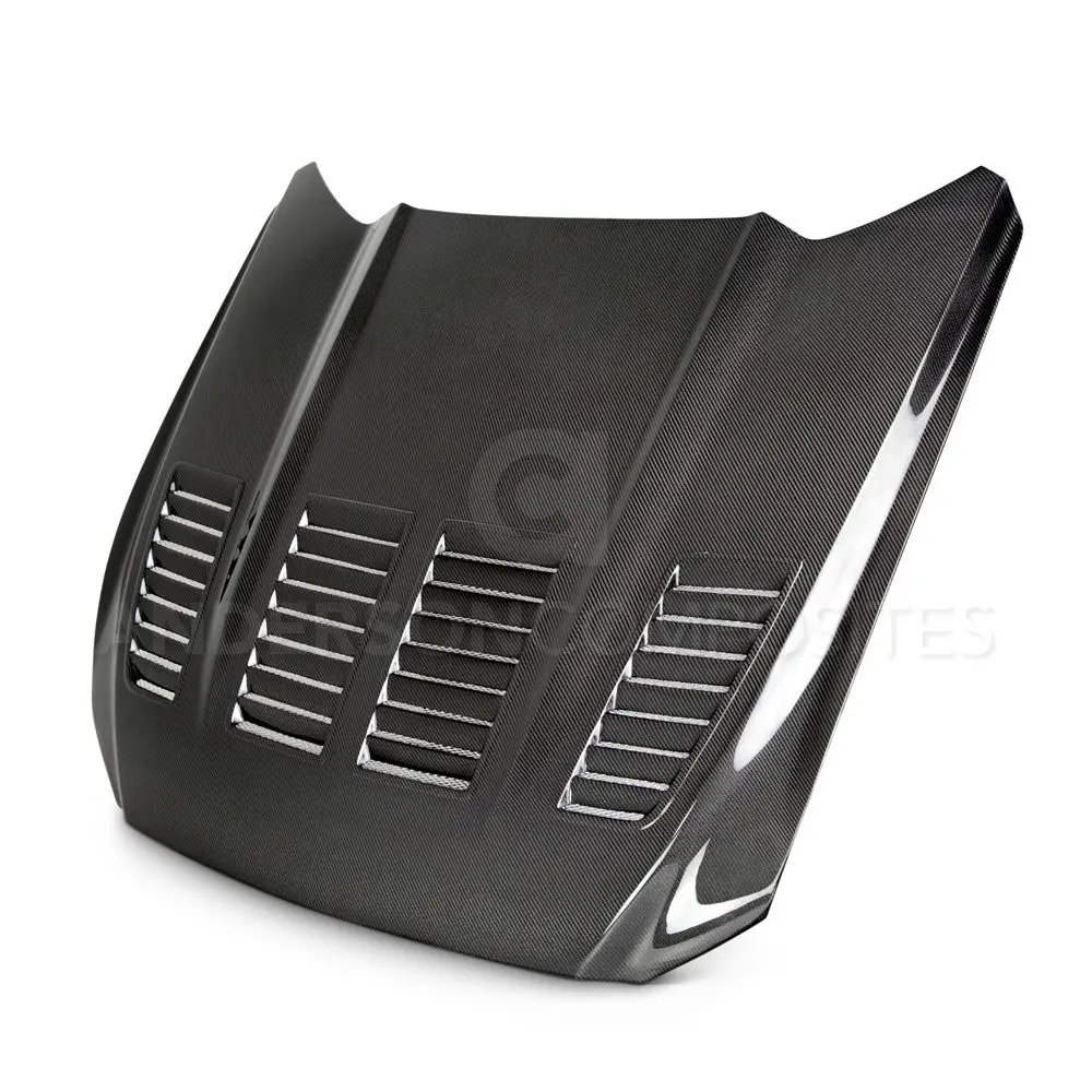 2015-2017 Ford Mustang Type-Tw Double Sided Hood - Anderson Composites - Ac-Hd15fdmu-Tw-Ds 1