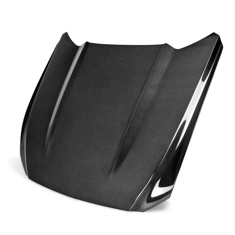 2015-2017 Ford Mustang Eco Boost/V6 Type-Oe Double Sided Hood - Anderson Composites - Ac-Hd15fdmueb-Oe-Ds 1