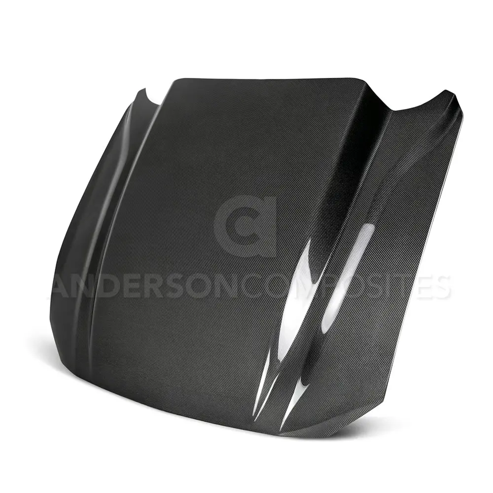 2015-2023 Ford Mustang Type-Cj 4 Inch Cowl Double Sided Hood - Anderson Composites - Ac-Hd18fdmu-Cj-Ds 1
