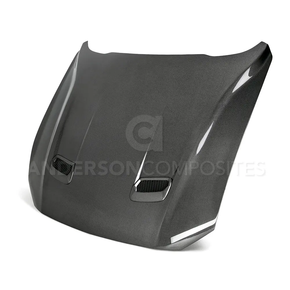 2015-2023 Ford Mustang Type-Oe Double Sided Hood - Anderson Composites - Ac-Hd18fdmu-Oe-Ds 1