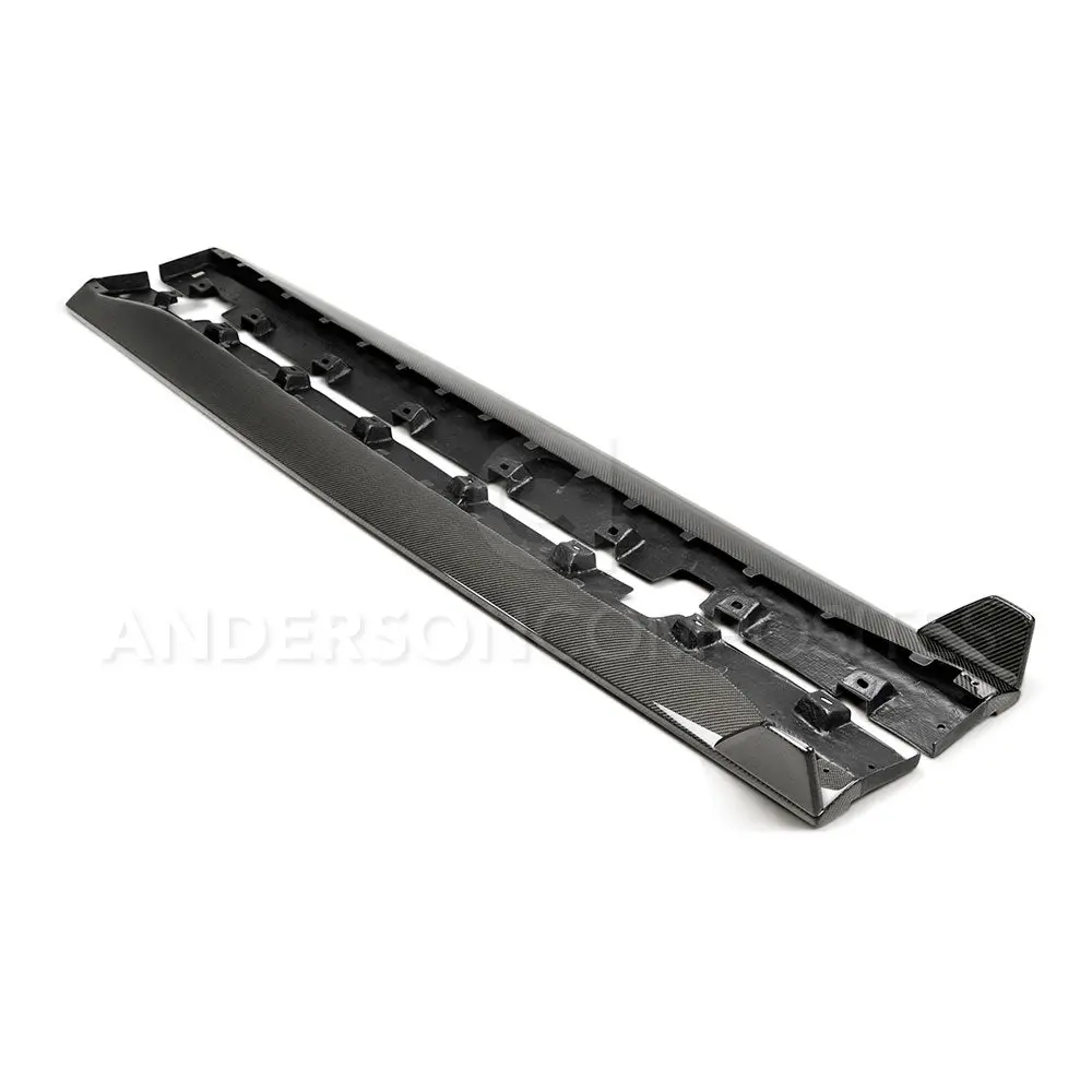 2015-2023 Ford Mustang Type-Gr Gt350 Style Rocker Panel Splitters- Anderson Composites - Ac-Ss15fdmu-Gr 1