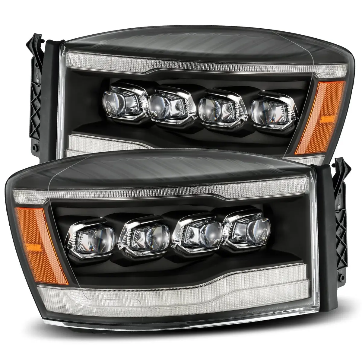 2006-2008 Dodge Ram Nova-Series Led Projector Headlights Black Alpha-Rex 880536 1