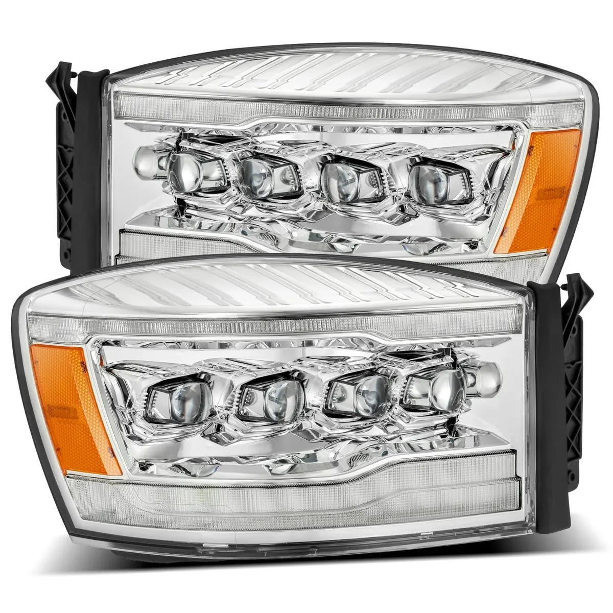 2006-2008 Dodge Ram Nova-Series Led Projector Headlights Chrome Alpha-Rex 880537 1