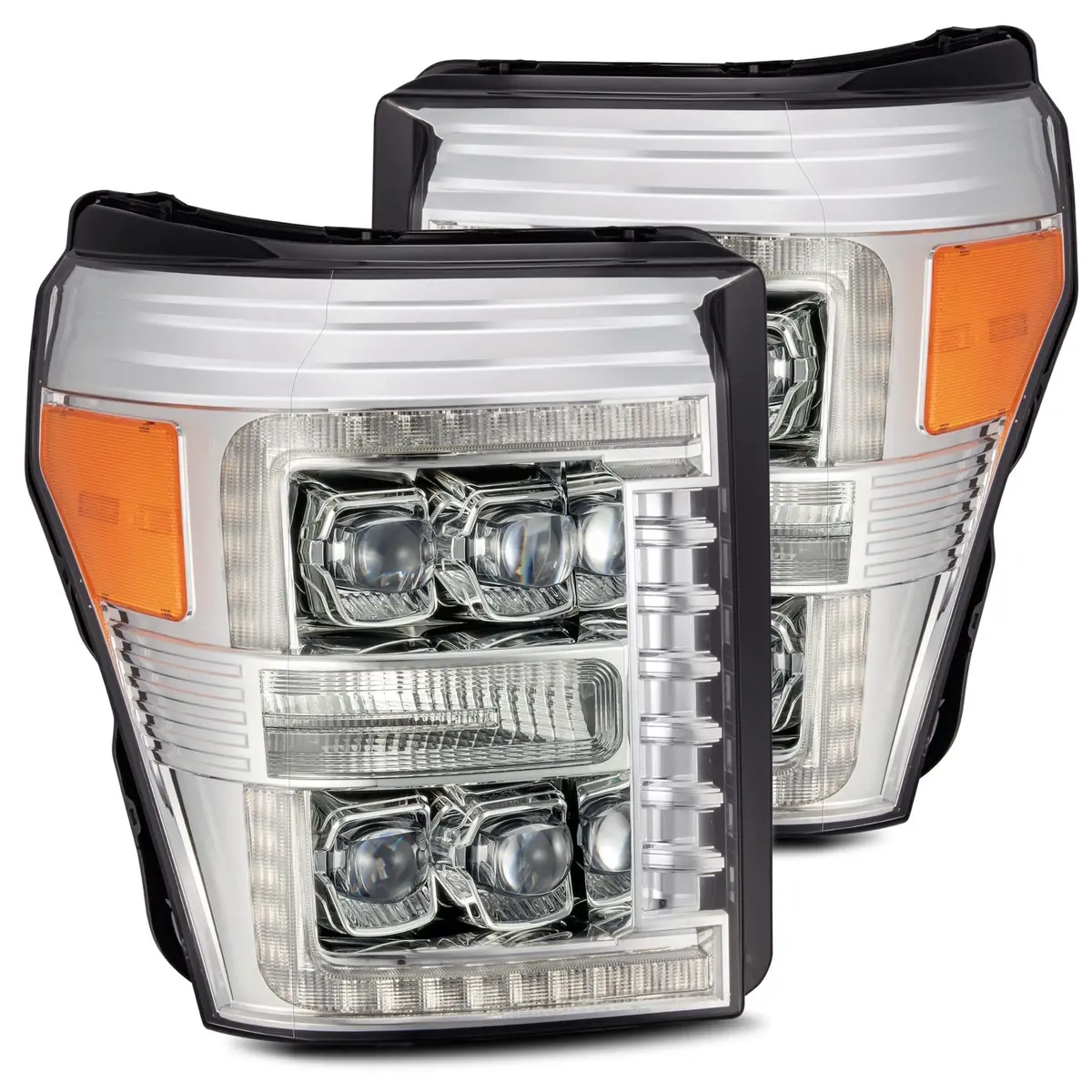 2011-2016 Ford Super Duty Nova-Series Led Projector Headlights Chrome Alpha-Rex 880148 1