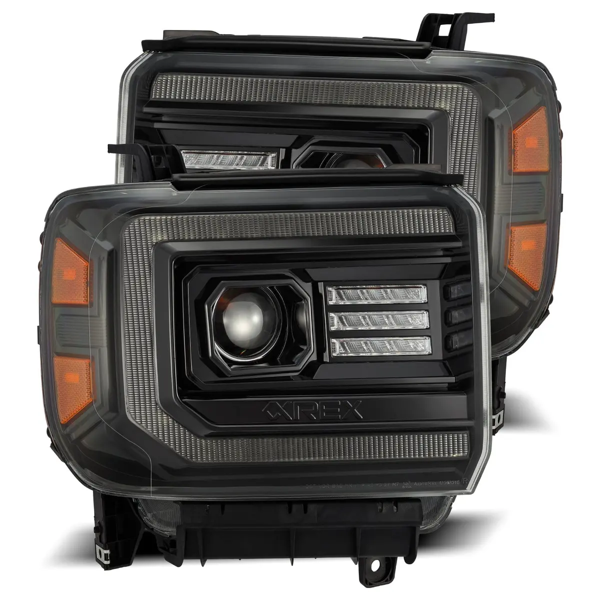 2014-2018 Gmc Sierra Luxx-Series Led Projector Headlights Alpha-Black Alpha-Rex 880614 1