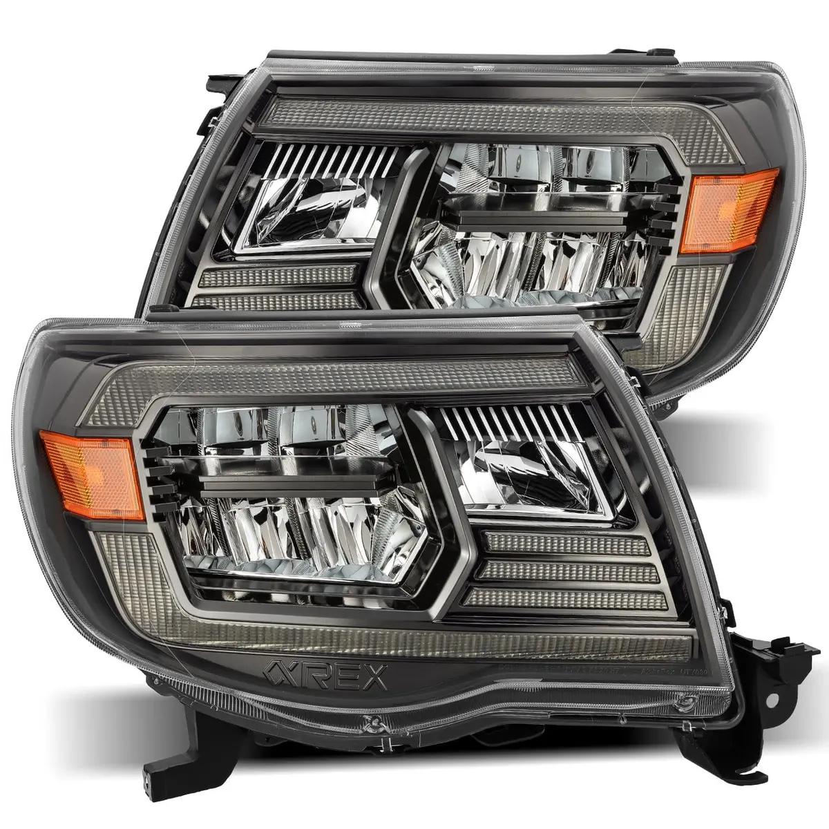 2005-2011 Toyota Tacoma Luxx-Series Led Crystal Headlights Alpha-Black Alpha-Rex 880733 1