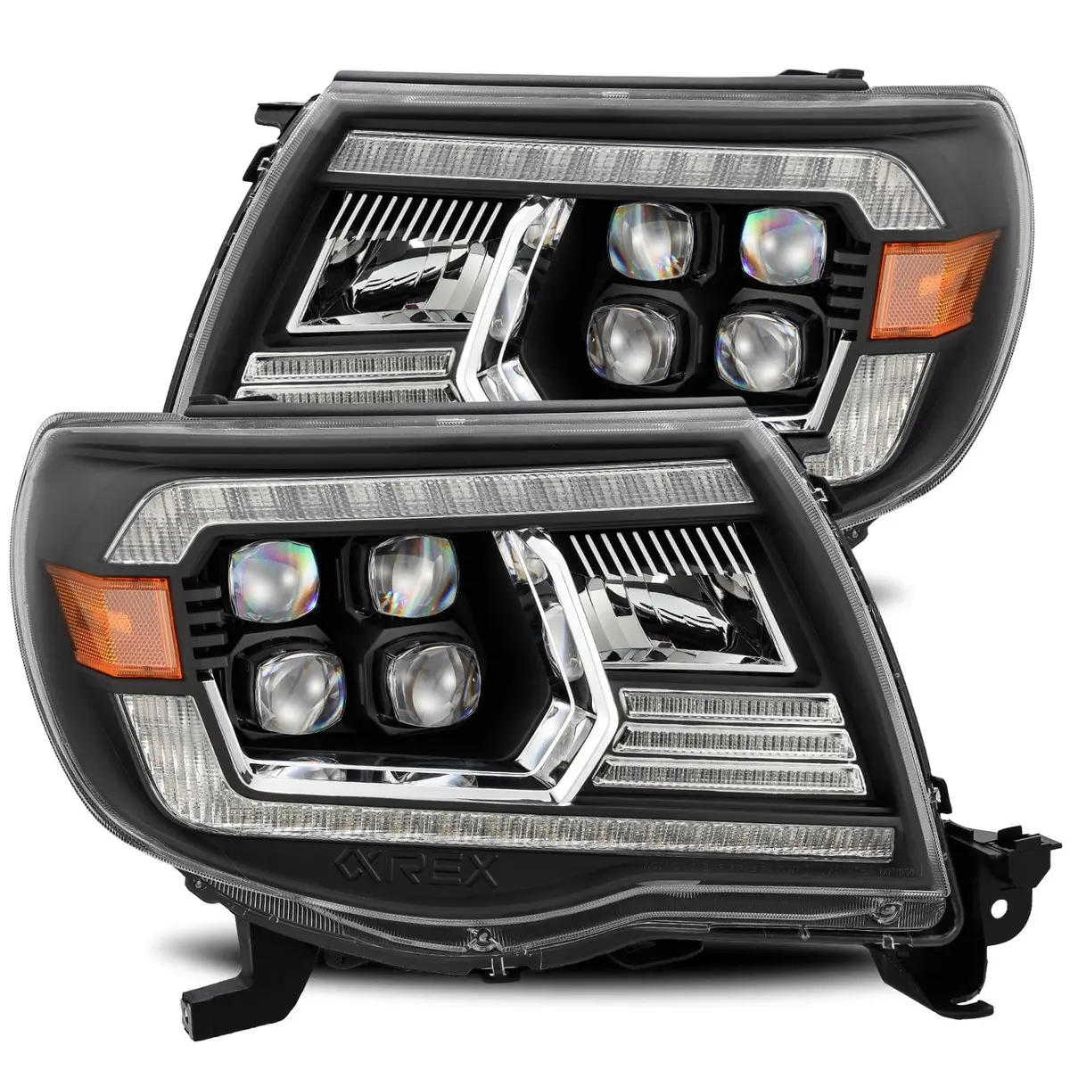 2005-2011 Toyota Tacoma Nova-Series Led Projector Headlights Black Alpha-Rex 880742 1