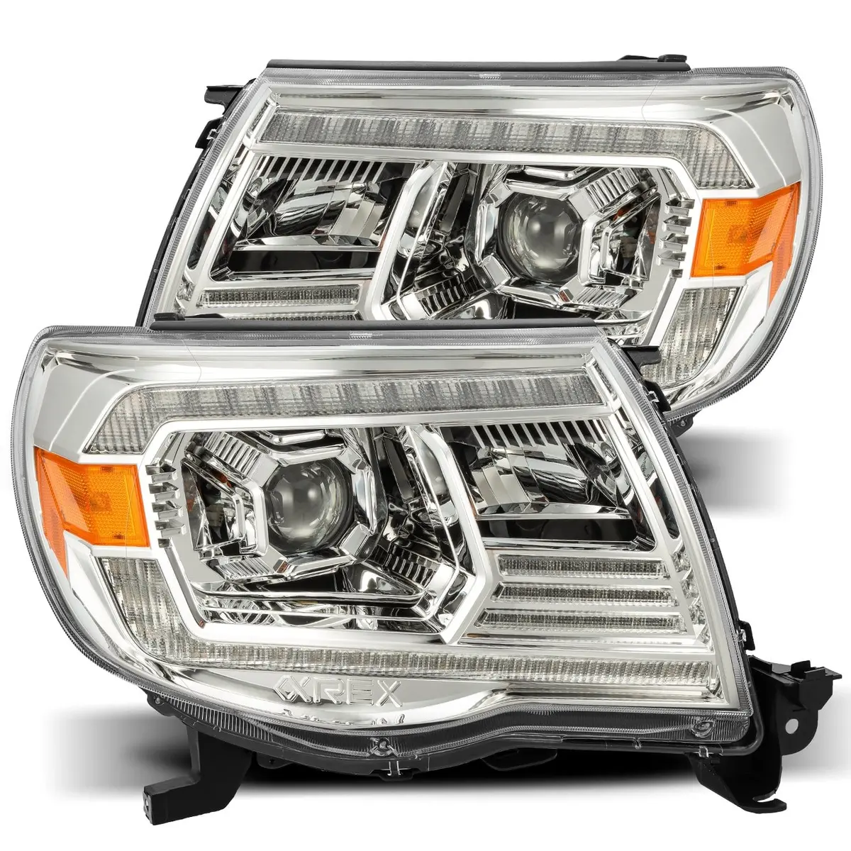 2005-2011 Toyota Tacoma Luxx-Series Led Projector Headlights Chrome Alpha-Rex 880740 1