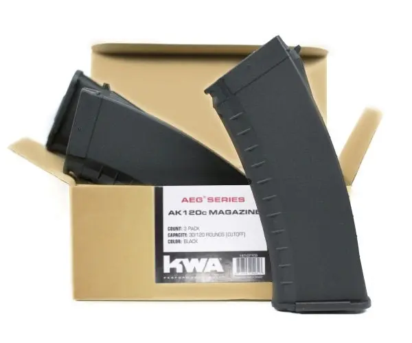 Kwa Akr Aeg 3 Ak120c (30/120) Mid-Cap Magazine 3-Pack: Black 1