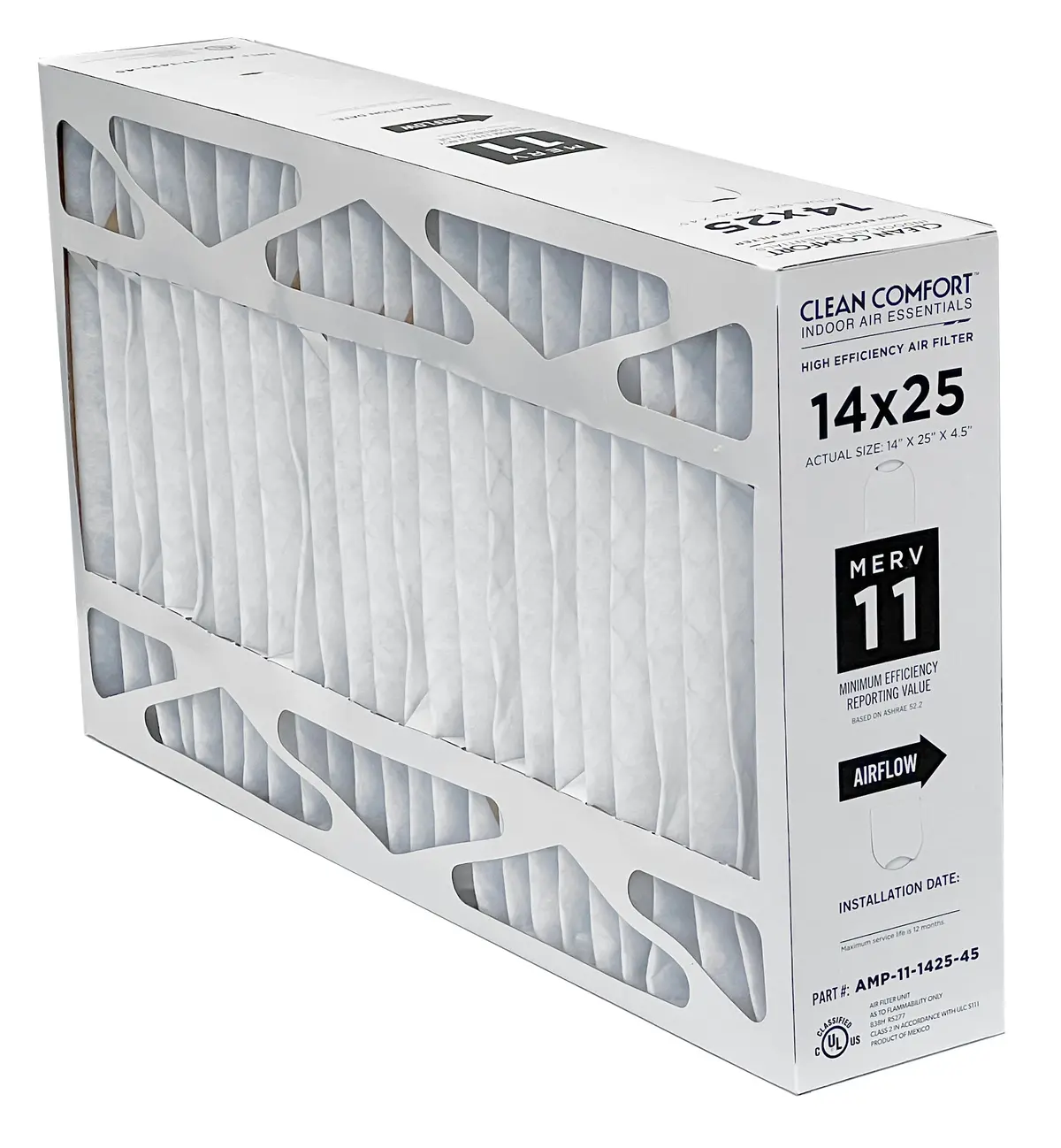 Goodman Amp-11-1425-45 - 14" X 25" X 4.5" Clean Comfort Media Air Filter, Merv 11 1