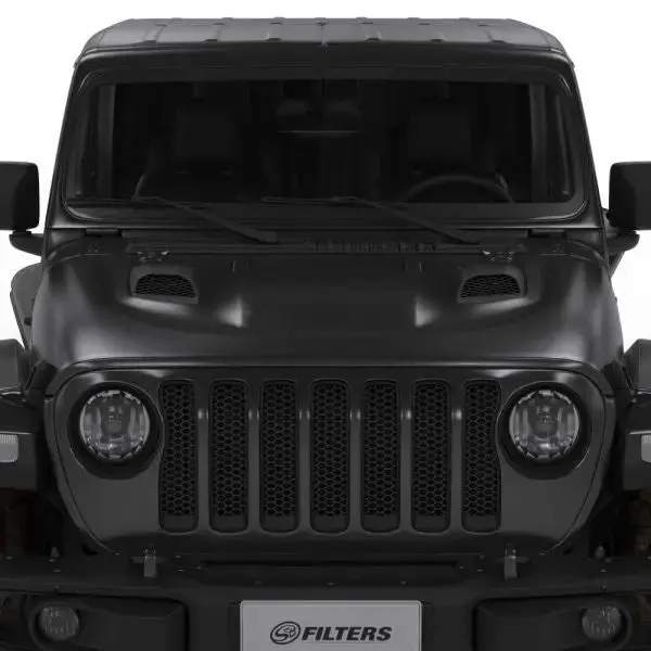S&B Filters Jeep Air Hood Scoops For 18-22 Wrangler Jl Rubicon 2.0L, 3.6L, 20-22 Jeep Gladiator 3.6L Scoops Only Kit As-1015 1